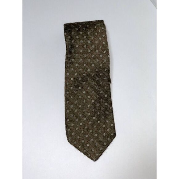VINTAGE MEN'S DOT 65% WOOL AND 35% SILK  DONNA KARAN SIGNATURE TIE. - Picture 4 of 8
